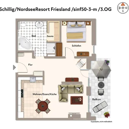 Nordseeresort Friesland Nordseeresort Friesland 50-3-m Apartment Schillig